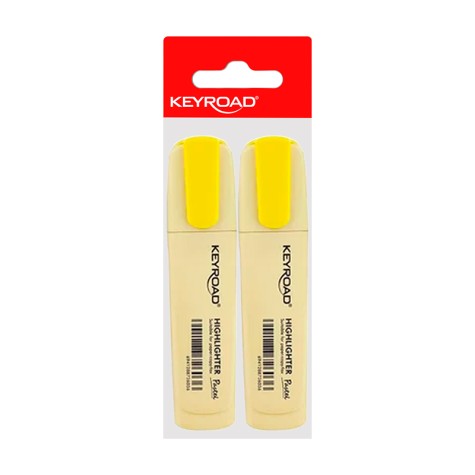 KEYROAD SET DE 2 RESALTADORES PASTELES (AMARILLO/AMARILLO)