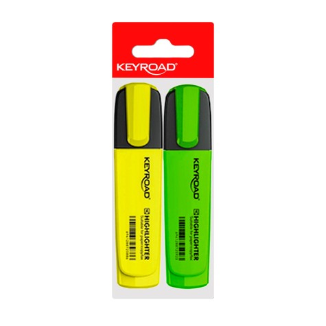 KEYROAD SET DE 2 RESALTADORES (AMARILLO/VERDE)