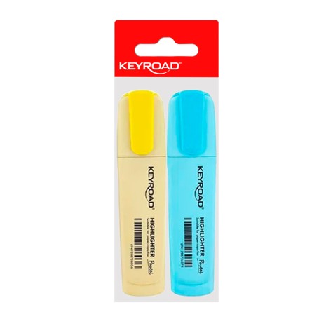 KEYROAD SET DE 2 RESALTADORES PASTELES (AMARILLO/AZUL)