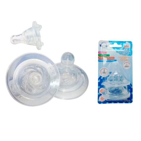INFANTEC TETINA BOCA ANCHA DE SILICONA L (2PZAS)  BIP1351L