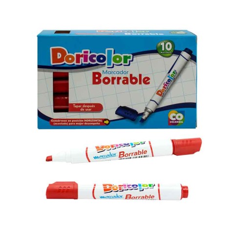 DORICOLOR MARCADOR BORRABLE ROJO D70040