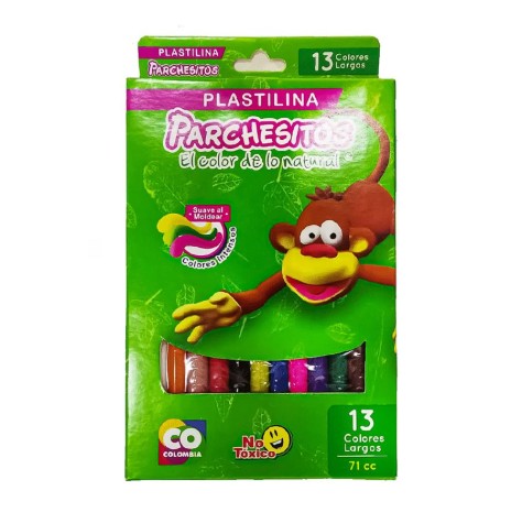 PARCHESITOS PLASTILINA LARGA POR 13 COLORES P41363