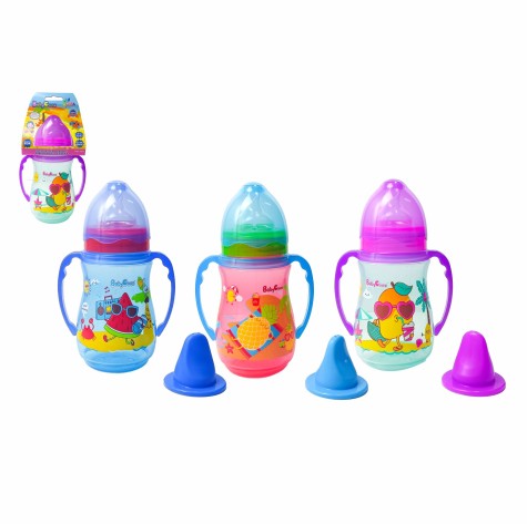 INFANTEC MAMADERA DE 10 OZ 3 ETAPAS BOCA ANCHA CON ASA GBC5051
