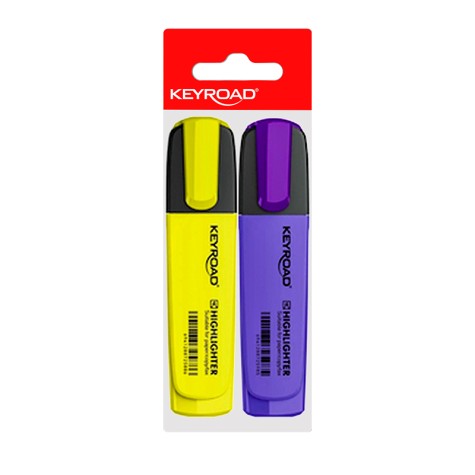 KEYROAD SET DE 2 RESALTADORES (AMARILLO/LILA)